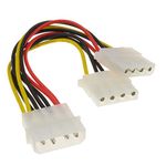 kenable Internal PC 4 pin Power Splitter 2 way Cable LP4 Molex 1 to 2 Lead 15cm [2 Way]