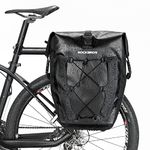 ROCKBROS Waterproof Outdoor Pannier Bag Traveling Bike Rear Seat Trunk Pack for Mountain Road Bike (New Clip BL)