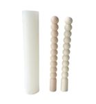 FirstTry Candle Stick Mold I 3D Spiral Long Cylinder Silicone Epoxy Mould I for DIY Handmade Ornament, Cake Décor, Aromatherapy, Soap, Soy Wax, Resin Art Craft Making, Home Decoration (RK-0341)