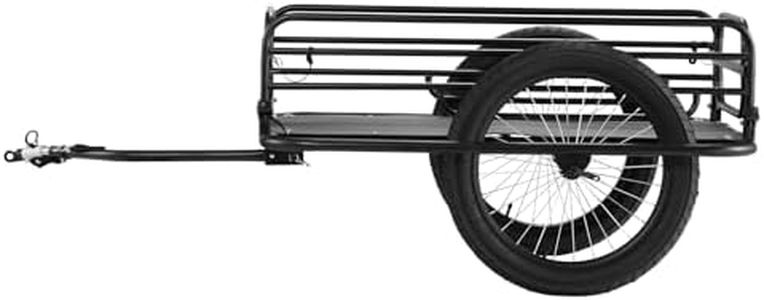 VEVOR Bike Cargo Trailer, 275 lbs Load Capacity, Foldable Compact Storage & Quick Release with Universal Hitch, 20" Wheels, Fits Most Bike Wheels, Carbon Steel Frame, Heavy-Duty Bicycle Wagon Cart