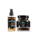 mCaffeine Exfoliating Coffee Body Scrub & Relaxing Body Massage Oil Combo | Reduces Cellulite & Removes Dead Skin | For Soft, Smooth & Glowing Skin | For Men & Women and All Skin Types