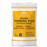 Ausha Organic Turmeric Powder (Curcumin) with Black Pepper and Ginger, Cardamom- 250g - Turmeric Superfood Powder - Turmeric Latte - Golden Milk |Cooking
