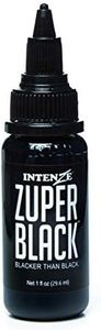 INTENZE Tattoo Ink ZUPER Black 1 Ounce Premium Black Tattoo Ink - Best Tattoo Ink in Your Tattoo Supplies. Sterilized and Original from Manufacturer Unmatched in Black Tattoo Ink Quality.