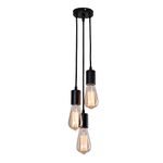 Black Pendant Light, CADELON Vintage Mini Hanging Lamp, Farmhouse Industrial Edison 3 Light Spider Pendant Lighting Fixtures for Kitchen Island Dining Room, E26 Base