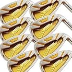 Japan Pron Iron Mens Golf Club Set,Chrome Finish,TRG22 Model,Matrix Stain Steel,4-P,Sw,Senior Flex,Graphite Shaft,Grip Mid,Plus Length,Pack of 8