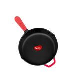 Pigeon by Stovekraft Cast Iron Frying Pan, 22 cm | Naturally Nonstick | Pre-Seasoned with 100% Vegetable Oil | Toxin-Free | Perfect Crisping | Stylish Handle | Bring Back Nostalgic Taste in Cooking