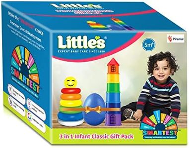 Little's 3 in 1 Infant Gift Pack| Toddler Activity Toys Set| Activity & Stacking Toys for Kids | 3 in 1 Junior Ring, Nesting Eggs & Stacking Drums | Baby Toys | New Born Baby Gifts