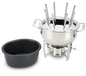 All-Clad Stainless Pot with Cast Aluminum Insert Fondue Set, 12 piece, grey