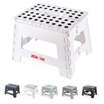 KOADOA Folding Step Stool, 9 Inch Plastic Foldable Step Stool for Kids Adults - Holds Up to 330 lbs Foot Stool with Non-Slip Surface, Carry Handle for Kitchen Bathroom Bedroom