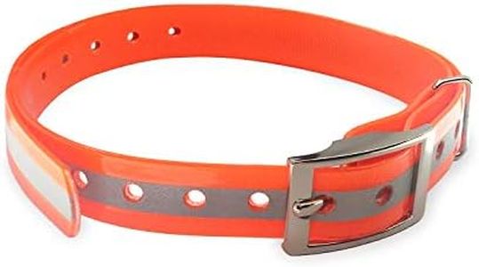 PetSpy Extra Dog Collar Strap - Compatible with All PetSpy Dog Training Shock Collars (Orange Reflective) Adjustable