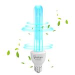 TobeBright Germicidal UV Sanitizer Light Bulb with Ozone, 254nm 25 Watt UV-C Bulb, E27 Disinfection Light Bulb, 220V Ultraviolet Sterilization Lamp Bulb, Quartz UV Lamp for Home, Kitchen,Office