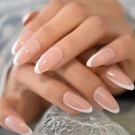 Gush Beauty Nailed It | Reusable Luxury Press On Nails With Application Kit | (Champagne - Medium Round)