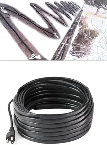 H&G lifestyles Roof Snow De-Icing Pipe Heating Cable with Aluminum Foil Tape for Water Pipes Self-Regulating Temperature 30ft 120V 8W/ft MAX: 158 °F=70℃