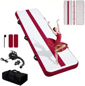 Tuxedo Sailor Inflatable Gymnastics Tumbling Mat Tumble Track Thickness Floor Mat With Electric Air Pump for Gymnastics/Training/Home/Cheerleading/Water/Gym/Yoga