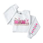 Personalized Custom This Mama Wears Her Heart On Her Sleeve Sweatshirt with Design on Sleeve, Mother’s Day Gift For Mom