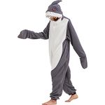 MAISUIZI Shark Onesie Adult Animal Pajamas Halloween Cosplay Costume Sleepwear for Women and Men