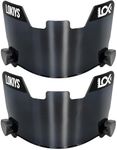 LOKIYS 2Pcs Football Visor - for Youth Football Helmets & Adult Football Helmets (Black+Black)