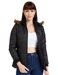 Amazon Brand - Symbol Women's Quilted Jacket (SYMAW20JK003_Black2_S)