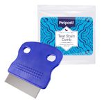 Petpost | Tear Stain Remover Comb for Dogs - Extra Fine Tooth Rake Gently & Effectively Gets Rid of Crust, Mucus, and Gunk Around Your Shih Tsu or Maltese