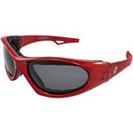 Hurricane Eyewear Category-5 Jet Ski Water-Sport Floating Red Goggles Interchangeable Sunglasses to Goggles with Polarized Smoke Lens