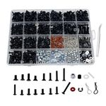 1000pcs RC Car Screws RC Car Tool Kit, Hardware Fasteners for Traxxas Arrma Redcat Axial RC4WD HSP HPI SCX10 Losi 1/8 1/10 1/12 1/16 RC Cars Trucks Crawler, RC Screw Kit Accessories