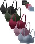 Angelhood Women Nursing Bras for Breastfeeding 5 Pack, Maternity Sleep Bra
