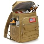 Tactical Backpack Cooler, 25L Cooler Backpack Insulated Leak-Proof, Heavy Duty Large Lunch Backpack, Waterproof Ice Chest Backpack for Men Women Adults Work Daytrip Camping Beach Hiking Accessories