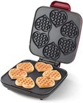 DASH Multi Mini Heart Waffle Maker - Six 3” Heart Shaped Waffle Molds, Nonstick Waffle Iron with Quick Heat-Up, Nonstick Surface - Perfect Mini Waffle Maker for Kids and Families, Just Add Batter