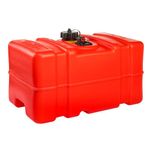 Scepter 08668 Rectangular 12 Gallon Marine Fuel Tank For Outboard Engine Boats, 23" x 14" x 14", Red