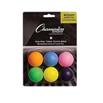 Champion Sports Recreational 1 Star Table Tennis Balls - Multiple Colors