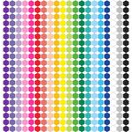 8000 PCS Small Dot Stickers 0.8 cm Shaped Sticky Dots 20 Colors Color Coding Labels Round Circle Label Stickers for Office,Classroom