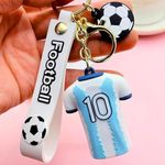 Funfob Messi Keychain For Fans Collectible Gifting With Hook & Strap | Messi Football