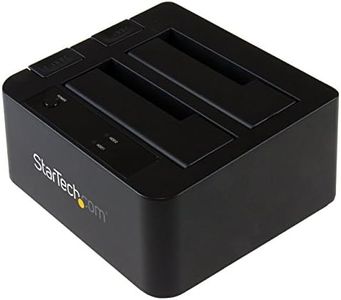 StarTech.com Docking Station per Hard Disk, Dock USB 3.1 (10 Gbps) con 2 Slot per SSD/HDD SATA I/II/III da 2.5" 3.5", Docking Station USB per 2 Hard Drive, Hot-Swap e Carica dall'Alto (SDOCK2U313)
