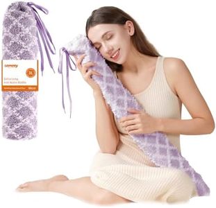 samply Hot Water Bottle 3L with Luxury Faux Fur Cover, Purple