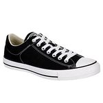 Converse Unisex Chuck Taylor High Street Canvas Sneaker - Lace up Closure Style - Black White 13.5, Black White, 13.5 Women/11.5 Men