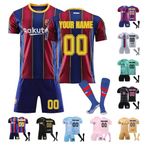 Generic Football Kits for Kids and Adult, Personalised Football Shirt with Name Number, Football Shirts Shorts and Socks Set, Football Gifts for Boys Men #8