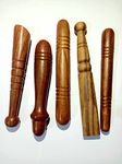 ultra design Foot Massage Wooden Reflexology Health Stick Tool Small Wooden Stick Therapy Reflexology Traditional Tool Hand Head Foot Face Body Red Wood Pain Relief Travel Home 13 cm (Set of 5)