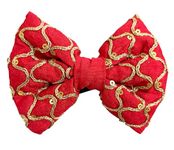 For The Fur Kids Wedding and Festive Dog Bow Tie (Red)