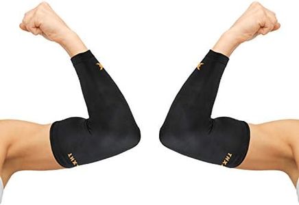 Thx4 Copper Elbow Compression Sleeve(1 Pair) - #1 Copper Infused Support ?Guaranteed Recovery Copper Elbow Brace-Idea for Workouts Sports Golfers Tennis Elbow Arthritis Tendonitis-X-Large