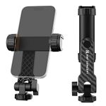 K&F Concept Phone Tripod Mount, Universal Smartphone Adapter with 2 Cold Shoe Mount, Adjustable Cellphone Holder for Horizontal and Vertical Shooting, Compatible with iPhone/Samsung and All Phones