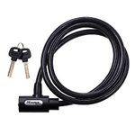 Master Lock Cable Bike Lock with Key, 5 ft. Long, Black, 8364DCC