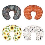 Ruspela Nursing Pillow Covers Breastfeeding Pillow Case Cover for Newborn, Baby Pillow U Shaped Nursing Pillow Cover Learning Sit Detachable Washable for Breastfeeding Moms Forest animals