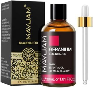 MAYJAM Geranium Essential Oil, 30ml/1.01fl.oz Premium Geranium Oils for Diffuser, Candle Soap Making, Long Lasting Scents