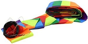 C COMCROSFLY Rainbow Kite Tube Tail Outdoor Windsock with Connector, 65-Feet Kite Tail