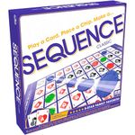 Jax Sequence - Original Sequence Game with Folding Board, Cards and Chips, 10.3" X 8.1" X 2.31"