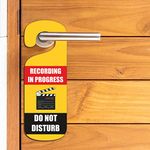 CVANU Recording in Progress Do Not Disturb Wooden Door Sign Hanger Size(24cm x 8.5cm)_cv78