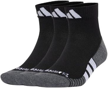 adidas Unisex Adult's Performance CLIMACOOL Cushioned Quarter Socks 3-Pack, Black, L