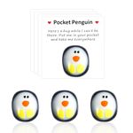 LUTER 4pcs Little Pocket Penguin Hug, Mini Cute Glass Special Hug Penguin Gift with Encouraging Card Special Encourage Penguin Gifts Decoration for Birthday Wedding Mother's Day Party