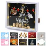 oGoDeal 3D Shadow Box, 3D Picture Frame Box Display Wedding Gifts for Couples, 3D Money Box Picture Frame with LED Warm Light, Hanging Picture Storing Coins for Home Decoration