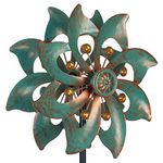 VEWOGARDEN Garden Decor Wind Spinners, Small Waterproof Metal Pinwheels Wind Spinner for Yard and Garden 37 * 10inches (Double Blade)